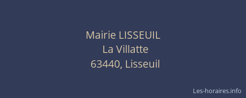 Mairie LISSEUIL