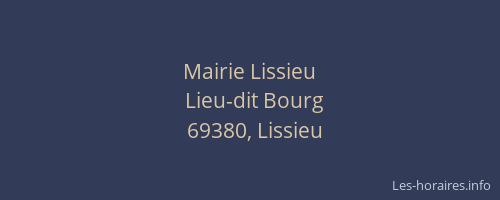 Mairie Lissieu