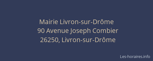 Mairie Livron-sur-Dr&ocirc;me