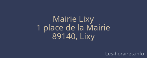 Mairie Lixy