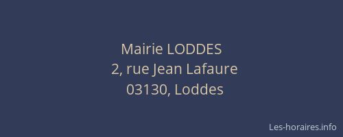 Mairie LODDES