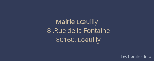 Mairie Lœuilly