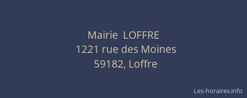 Mairie  LOFFRE