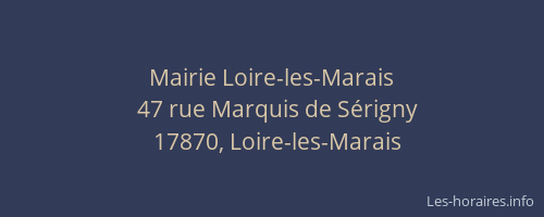Mairie Loire-les-Marais