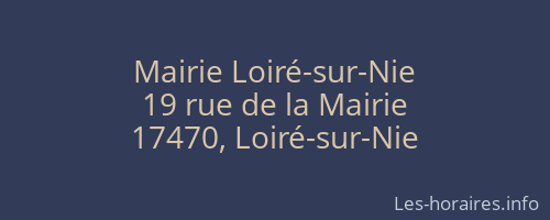Mairie Loiré-sur-Nie