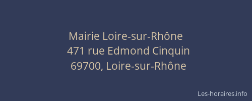 Mairie Loire-sur-Rhône