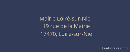 Mairie Loir&eacute;-sur-Nie