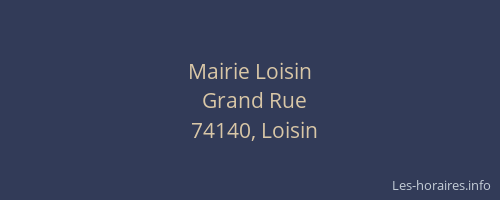 Mairie Loisin