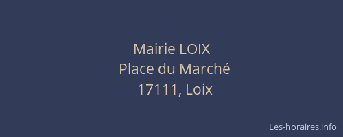 Mairie LOIX