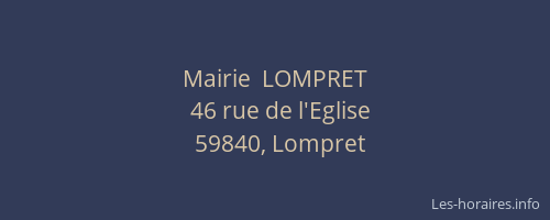 Mairie  LOMPRET