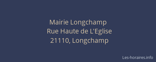 Mairie Longchamp