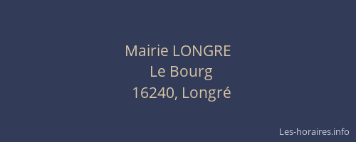 Mairie LONGRE