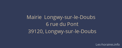 Mairie  Longwy-sur-le-Doubs