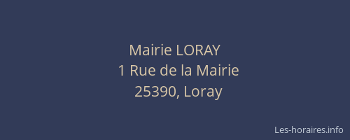 Mairie LORAY