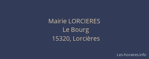 Mairie LORCIERES