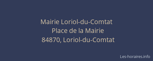 Mairie Loriol-du-Comtat