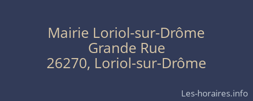 Mairie Loriol-sur-Drôme