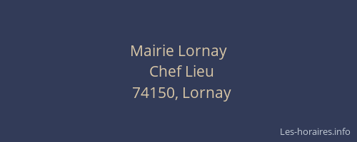 Mairie Lornay