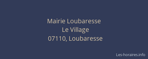 Mairie Loubaresse