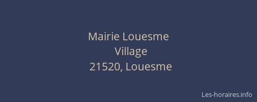 Mairie Louesme