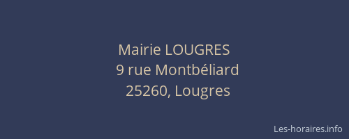 Mairie LOUGRES