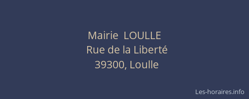 Mairie  LOULLE
