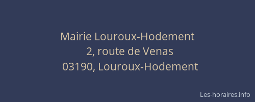 Mairie Louroux-Hodement