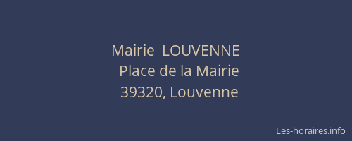 Mairie  LOUVENNE