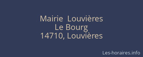 Mairie  Louvières