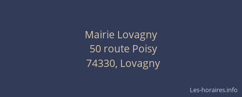 Mairie Lovagny