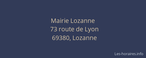 Mairie Lozanne