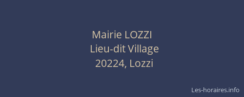 Mairie LOZZI