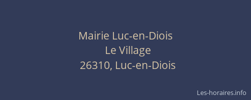 Mairie Luc-en-Diois