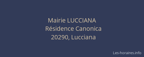 Mairie LUCCIANA