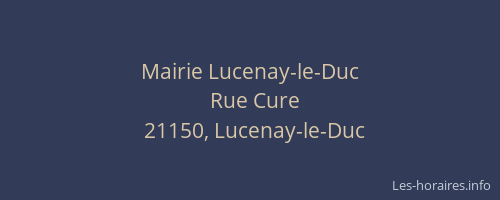 Mairie Lucenay-le-Duc