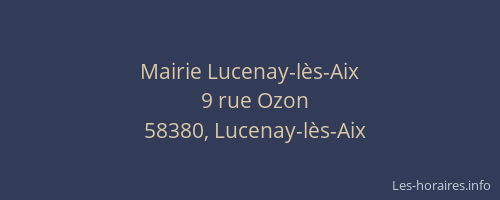 Mairie Lucenay-l&egrave;s-Aix