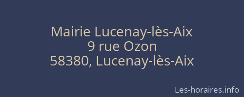 Mairie Lucenay-lès-Aix