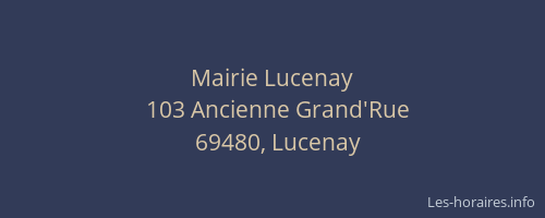 Mairie Lucenay