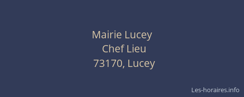 Mairie Lucey