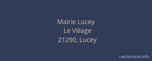 Mairie Lucey