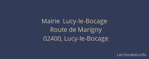 Mairie  Lucy-le-Bocage