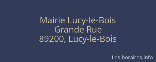 Mairie Lucy-le-Bois