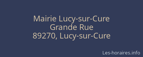 Mairie Lucy-sur-Cure
