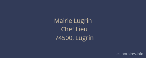 Mairie Lugrin