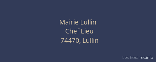 Mairie Lullin