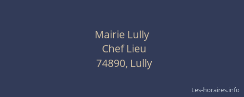 Mairie Lully