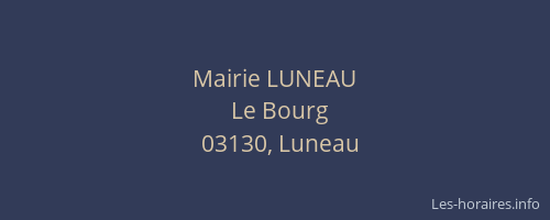 Mairie LUNEAU