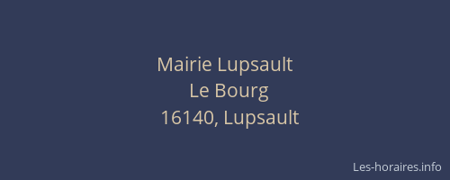 Mairie Lupsault