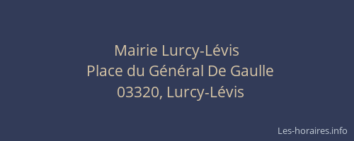 Mairie Lurcy-Lévis