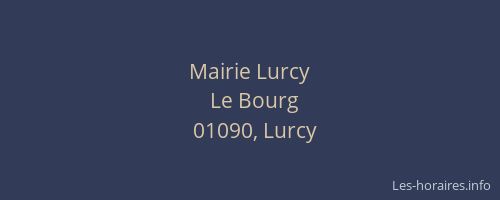 Mairie Lurcy